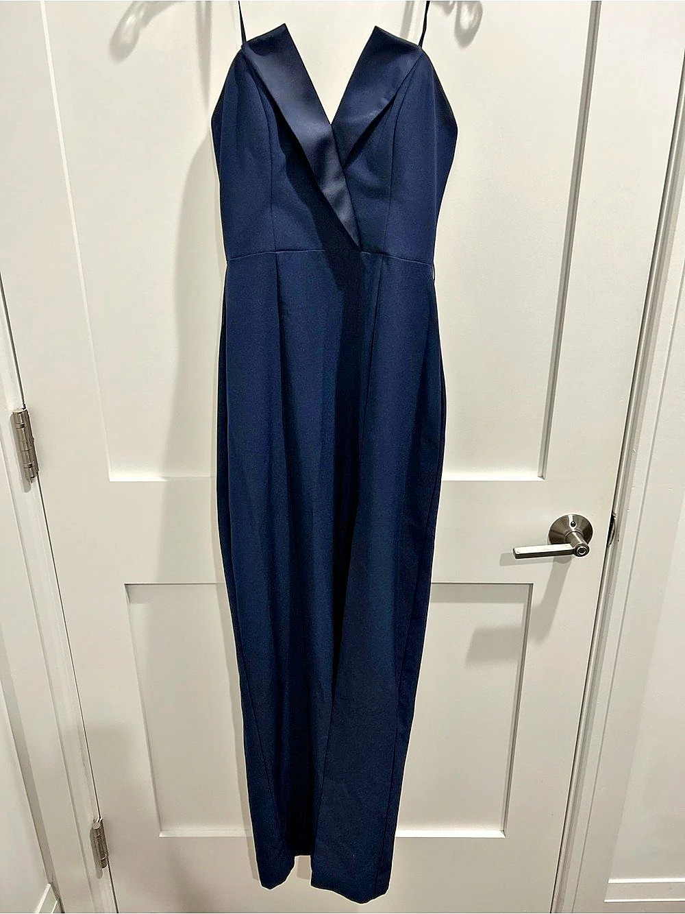 Liv Foster Crepe Strapless Column Gown